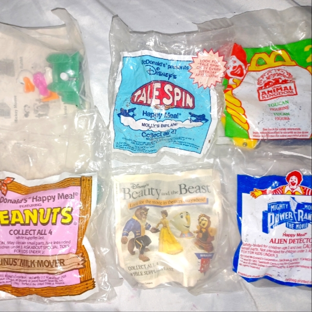 6 McDonald's Vintage Toys NWT Disney & more Bundle lot set